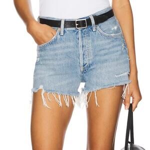 Agolde Parker Vintage Cut Off Short - Light Wash Blue Denim - Size 29